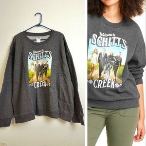 Schitt's Creek Graphic Sweatshirt - Charcoal Gray Plus Size 3X Tall